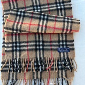 Vintage Burberrys of London 100% Cashmere Scarf Made in England